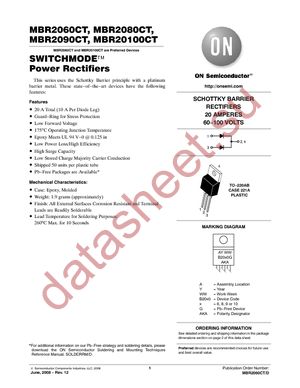 MBR20100CT datasheet  